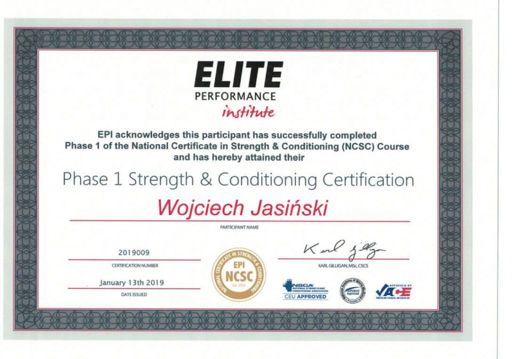 Phase 1 Strength & Conditioning Certification